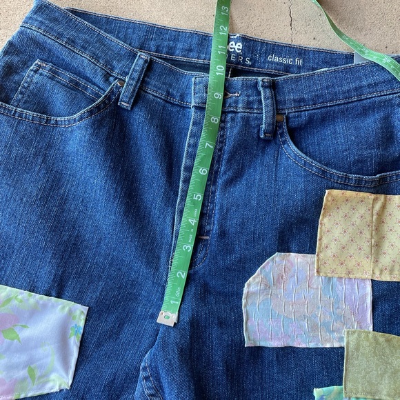 patchwork high rise upcycled jeans - Picture 7 of 16